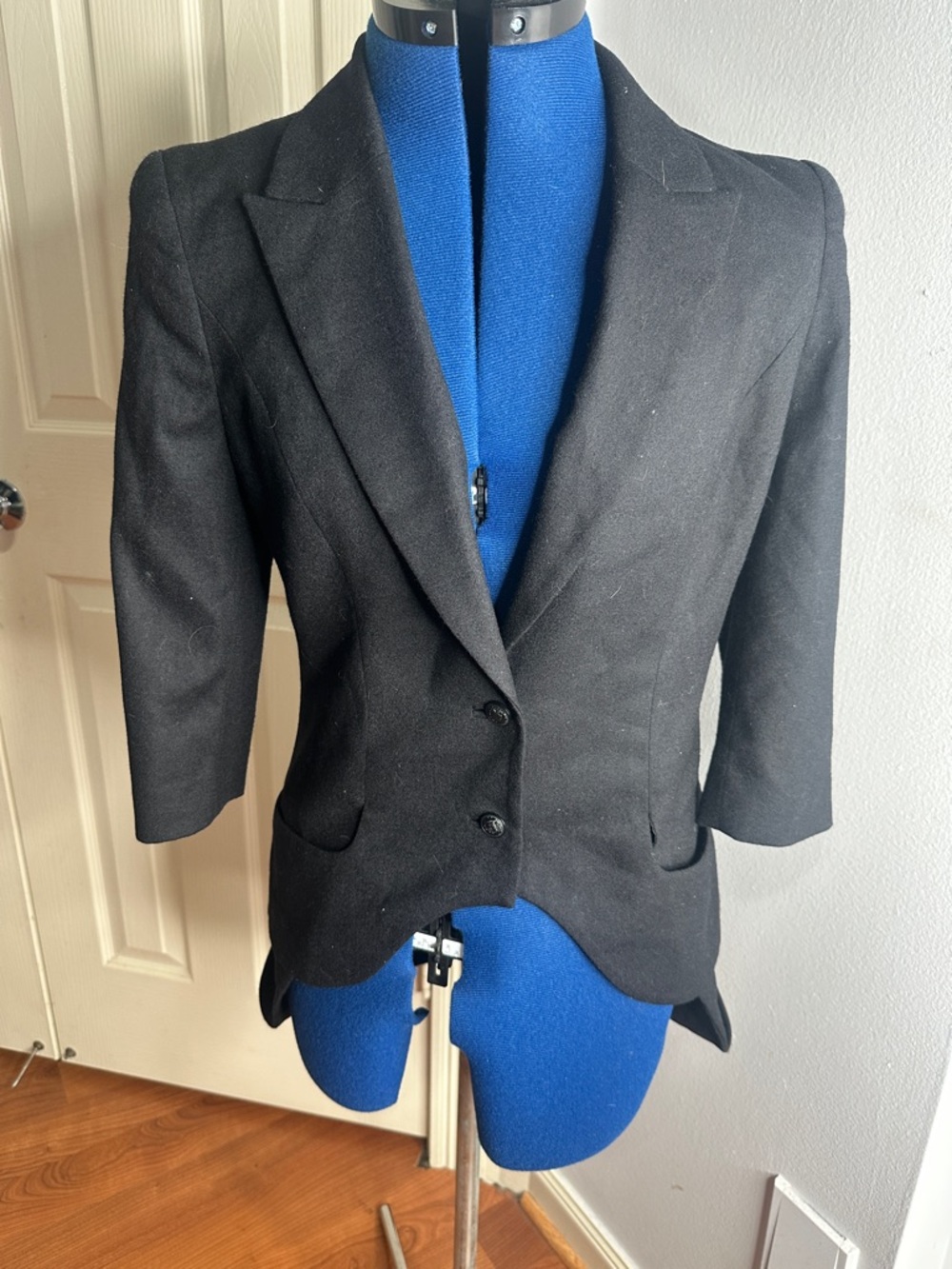 Juicy Couture Black Tailored Blazer with Notched Lapel